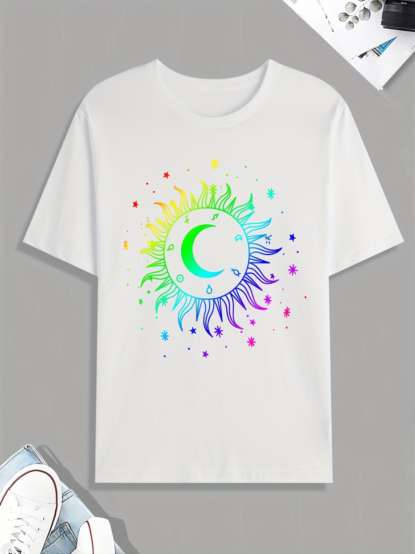 Moon Sun Print Tee Shirt XXXXL
