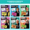 Decorably 12 Famous Scientists Posters for Classroom, 11x14in Educational Matte-Laminated for School Decor, Hallways, Bulletin Boards, Home Study