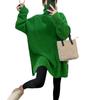 Soft Waxy Turtleneck Lazy Sweater Women's Autumn and Winter New Design Sense Versatile Split Fork Medium and Long Bottoming Top