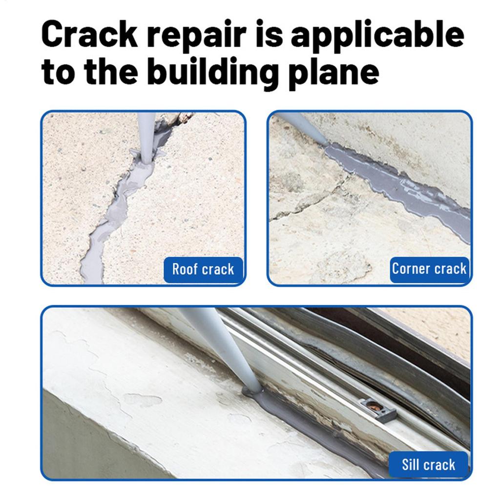 500ml Flüssiger Beton Rissfüller Rissfüllmittel Betonreparatur Dichtmittel Leckabdichtung Dach Wasserdicht Leckreparaturkleber