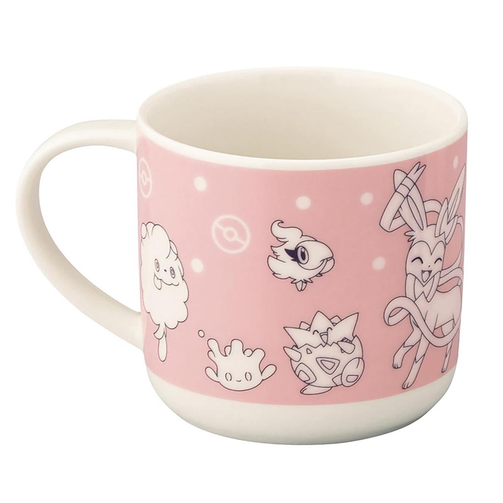 Yamaka Shoten 9 X Fairy Type Series "Pokémon" Mug, Large, Approx. 8cm, 350ml, Design, Pokémon Goods, Tableware, 3, Pink, PM271-11