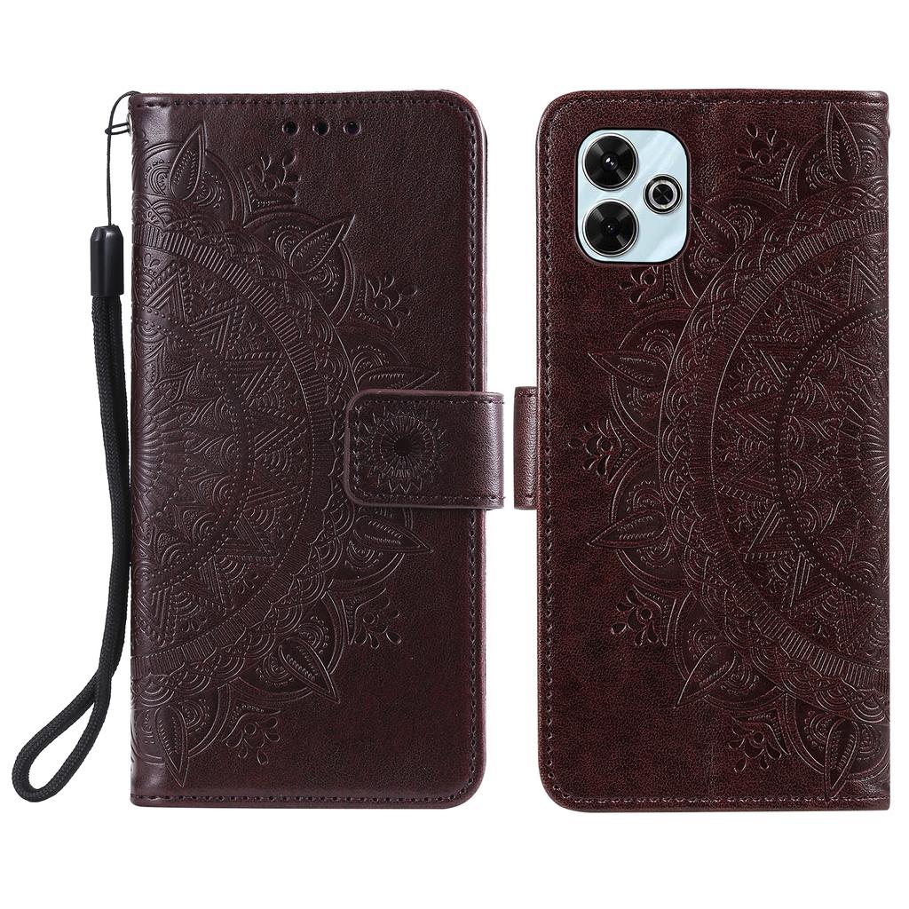 For Xiaomi Redmi 13 5G/4G Phone Case Imprinted Totem PU Leather Wallet Cover with Stand
