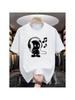 Summer Wounisex Casual Loose Fit Music Themed Printed Comfortable Sports Round Neck Short Sleeved T-Shirt Top Wounisex Clothing Y2K