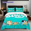 Bluey Friends Adventure Threepiece Set 1 Duvet Cover 2 Pillowcase Without Core Duvet Cover And Pillowcase Soft And Comfortable