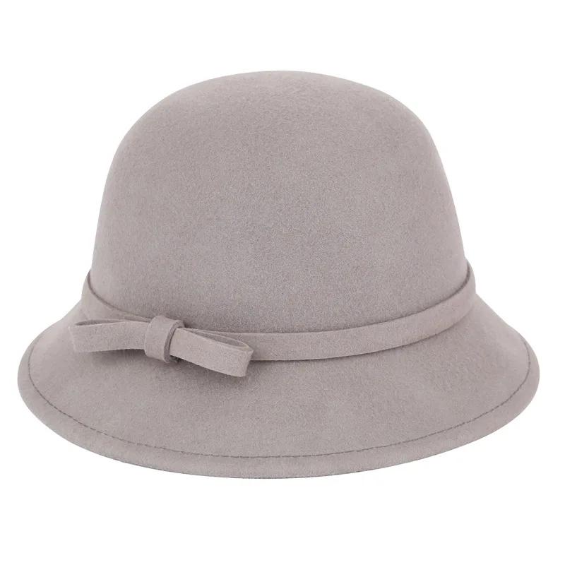 2025 Women’s Pure Wool Felted Cloche Hat Winter Warm Bowl Cut Bucket Cap for Outdoor Chic Autumn Winter Fashion
