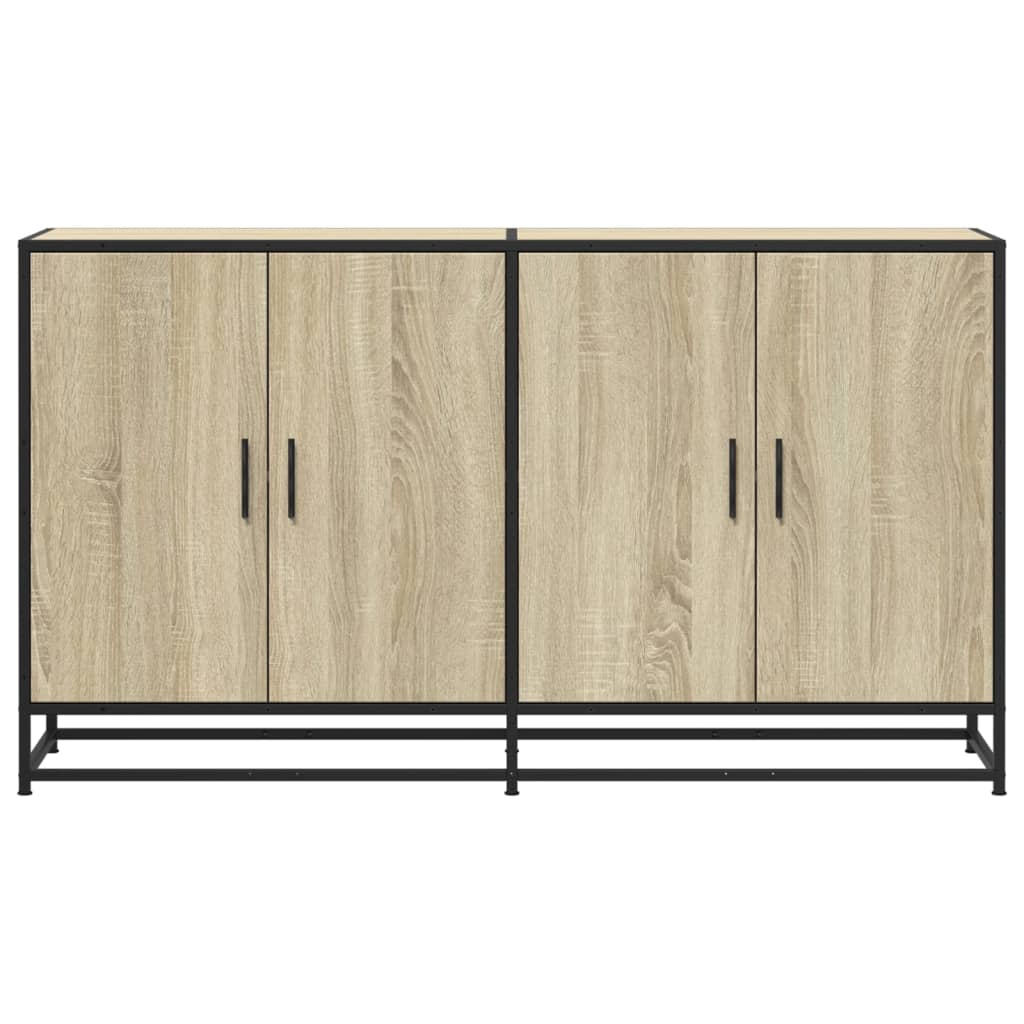 Sideboard in Sonoma Oak Finish 134 x 35 x 76 cm Engineered Wood
