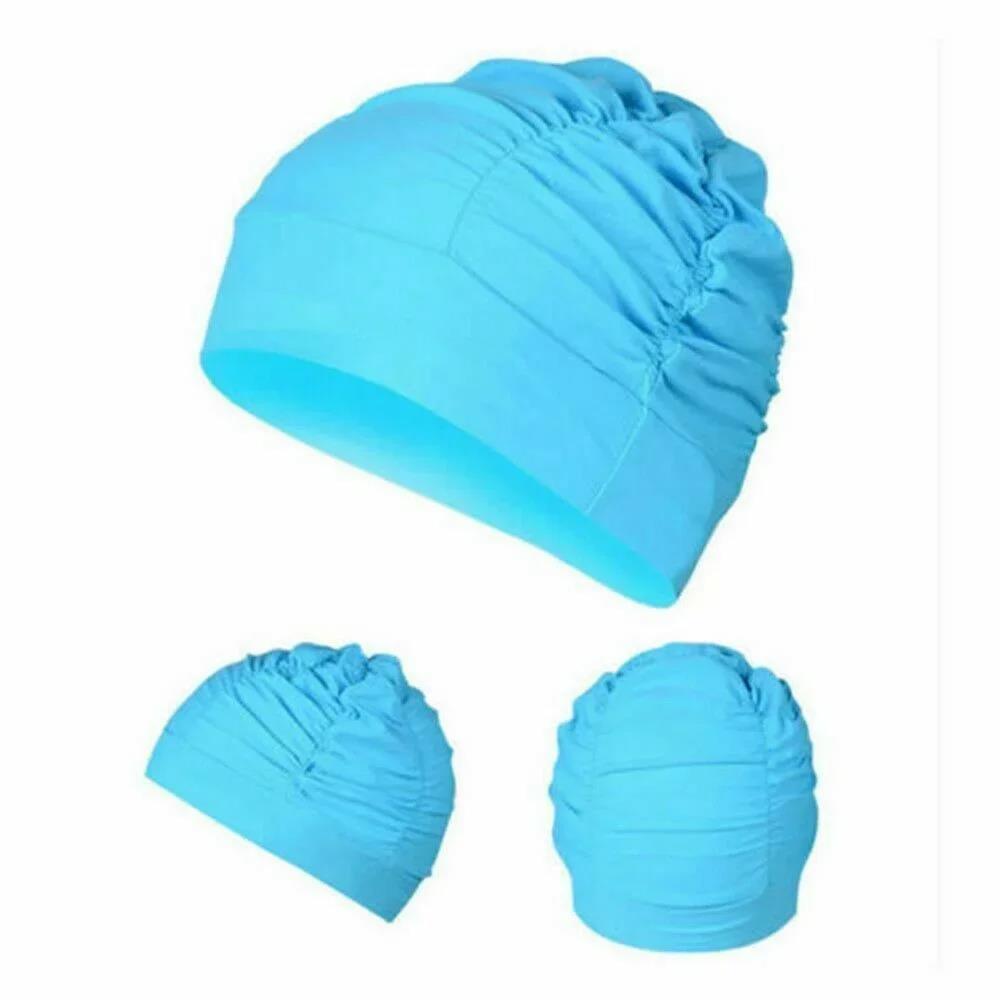 Ready Stocked PU Fabric Protect Ears Long Hair Sports Swim Pool Hat Swimming Cap Free Size for Men & Women AdultsHot Sell