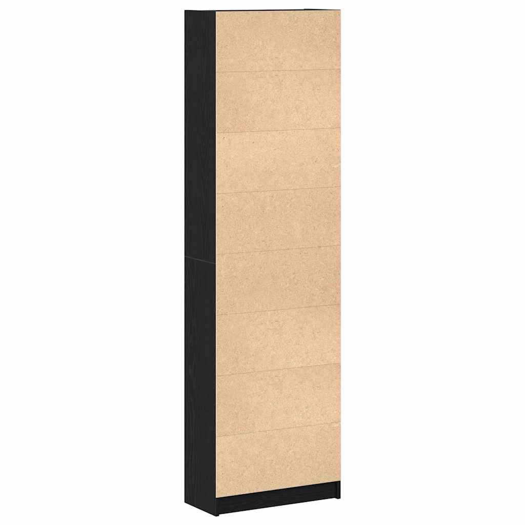 Wardrobe with Shelf Black Oak Effect 55 X 25 X 189 Cm