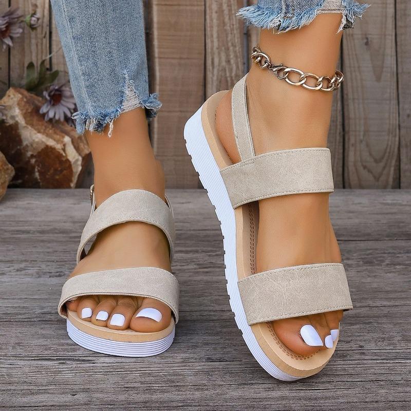 

New summer women s sandals buckle casual beach seaside massage comfortable large size platform shoes 36