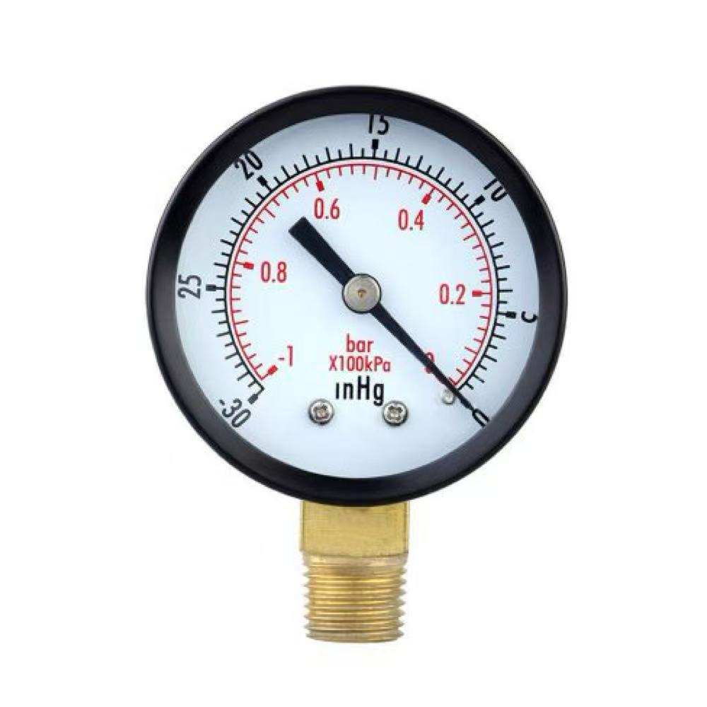 1/4 0PS Vertical Digital Vacuum Pressure Gauge Dual Scale Micrometer Pressure Gauge 2" Dial