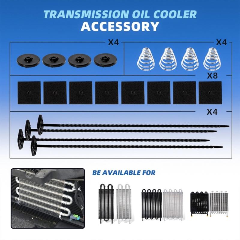 Radiator Fan Mount Zip Ties Clips Electric Transmission Coolers Mounting Tie Strap Universal Fan Mounting Kit Easy Setup