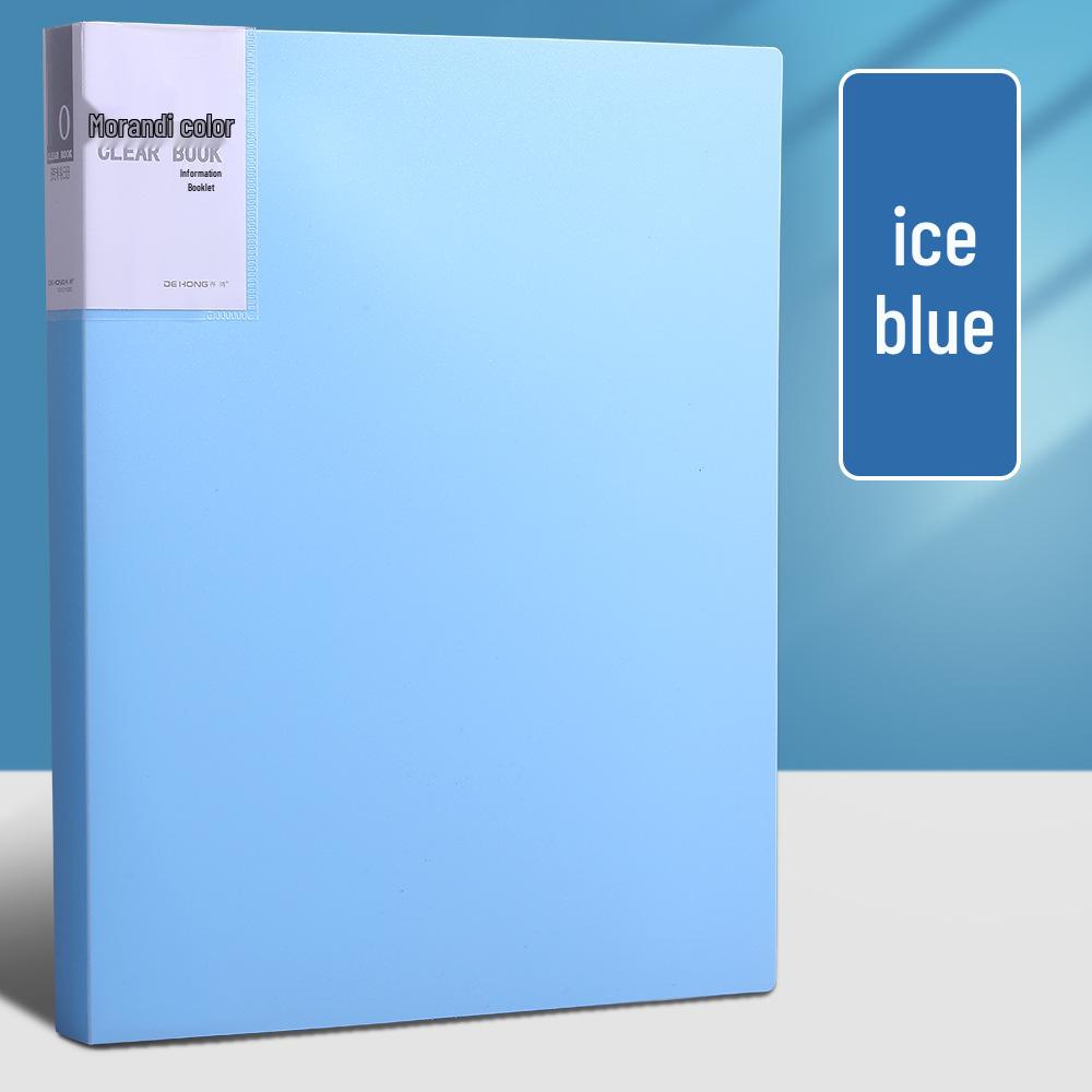 A4 Morandi Data Book: Transparent Inner Page Multi-Layer PP Folder for Office File Storage.
