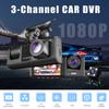 Volle HD 1080P 3 Kamera Dash Cam Für Auto 2 Zoll Bildschirm Dashcam Black Box Fahrer Video Recorder AUTO DVR Hinten Kamera Auto Zubehör