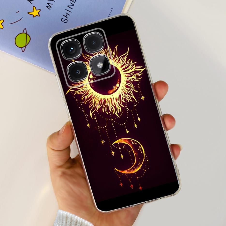 For Xiaomi 14T Pro Case Stylish Flowers Painted Cover 6.67'' Clear Silicone Phone Case For Xiaomi Mi 14T 14TPro Mi14T Soft Shell