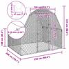 Chicken Coop with Roof 2.5 x 2 x 2.25 m Galvanized Steel