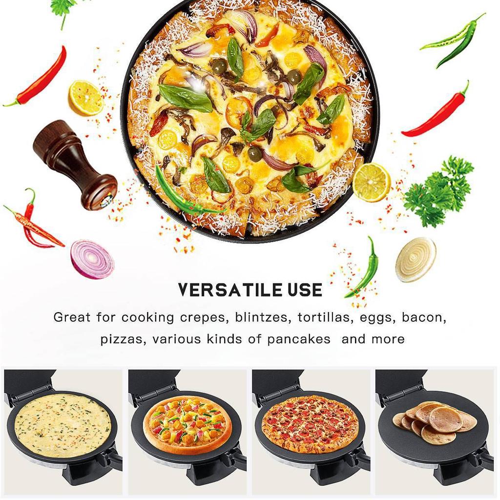 110V Crepe Maker & Pancake Machine - Versatile for Crepes, Pancakes, Jianbing, Spring Rolls, Pizza & More