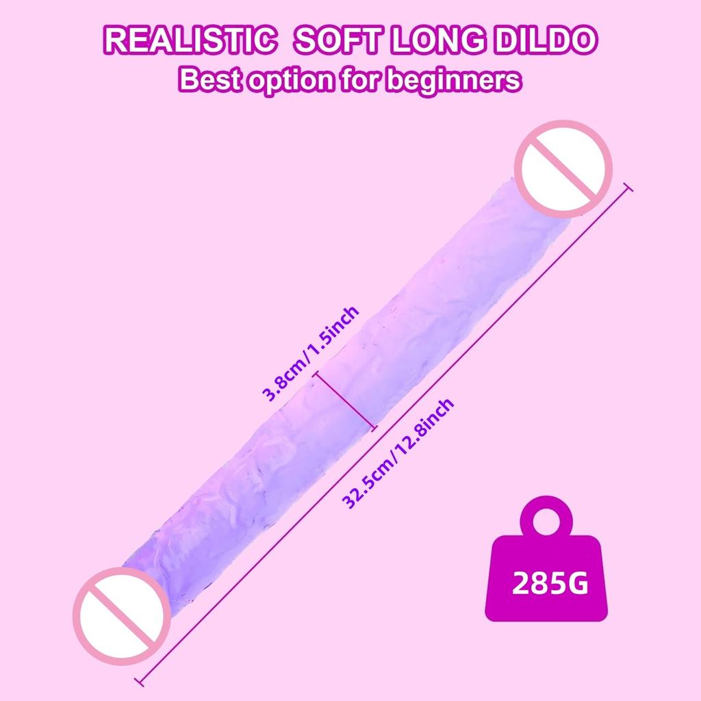 Colorful Bold Large Simulation Double-Headed Dragon Penis Lala Gay Women's Sexy Sex Product Dildo TPE