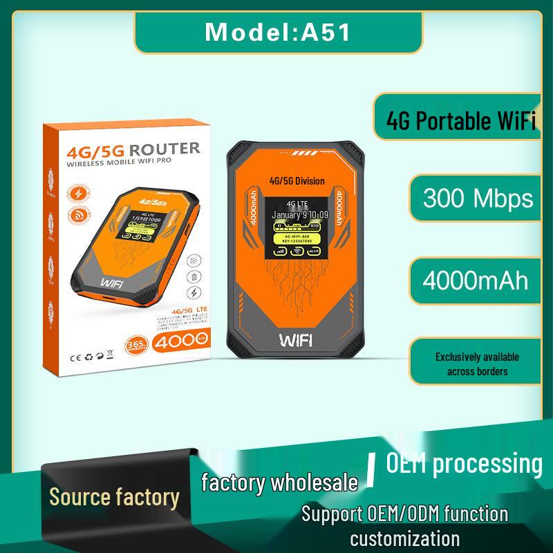 4G/5G Portable WiFi Router with Time Display for South America