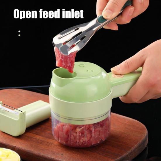 Elektrisk hvitløkskutter Håndholdt grønnsakskutter Oppladbar matkutter Kjøttkvernmaskin Allsidig matprosessor