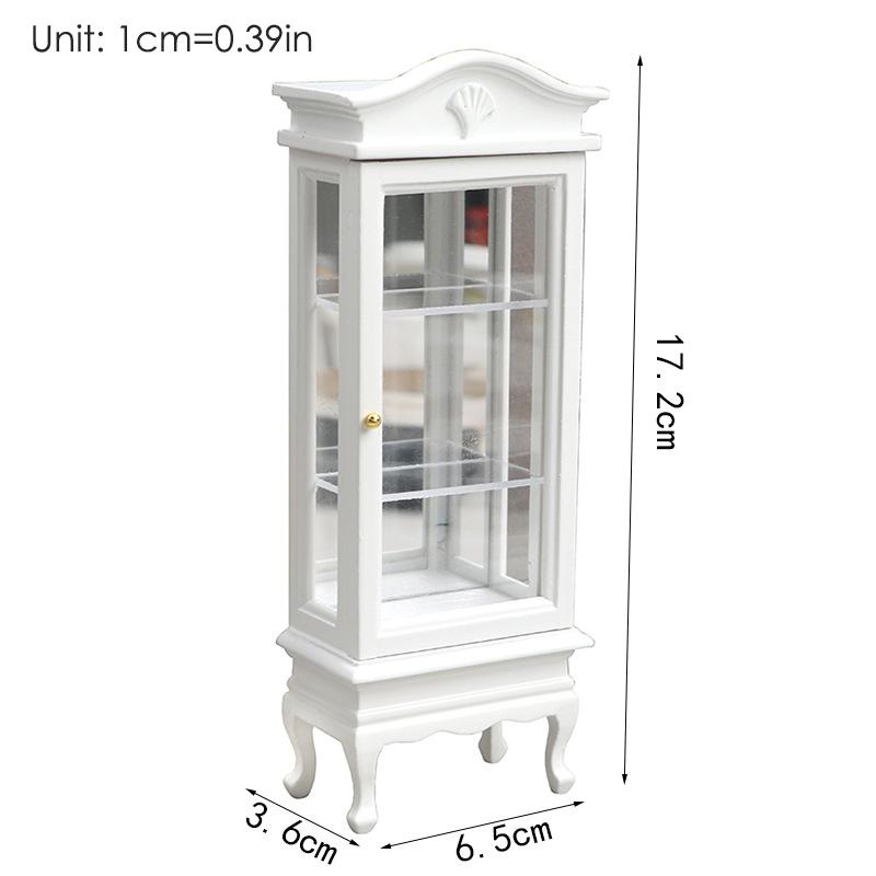 1:12 Păpușă Simulare Dulap de Lemn de Afișare Model Dulap Miniatură Casă de Păpuși Mobilier Decor Jucărie Casă de Păpuși