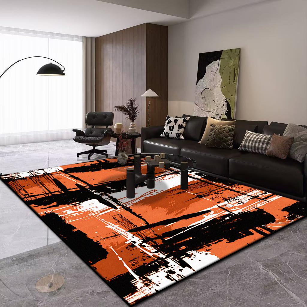 Modern Abstract Carpet Large Living Room Light Luxury Sofa Non-slip Rug Washable Balcony Decoration Rug Children's Bedroom Mat