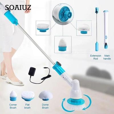 Turbo Scrub Perie electrică de curățare Ajustabil și rezistent la apă Încărcare fără fir Set de instrumente de curățare pentru bucătărie Set de instrumente pentru bucătărie.