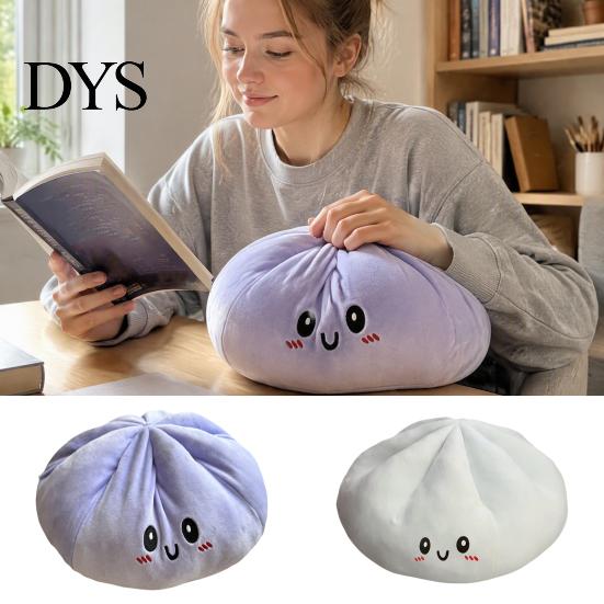 Relaxing Office Desk Ornament Giant Dumpling Pillow, Cute Plush Stuffed Steamed Bun Squeeze Toy, Unique Birthday Holiday Present Slow Rising