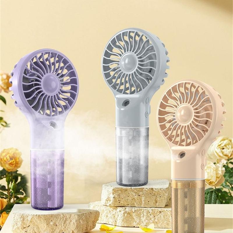 Misting Fan Handheld Fan HandHeld Misting Fan Rechargeable 4 Speed Adjustment Small Mister Fan Cooling Water Spray