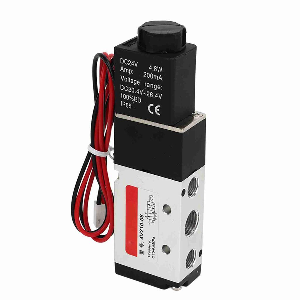 Electric Solenoid Air Valve 4V210 08 5 Way 2 Position Reliable Durable Solenoid Air Valve for Car