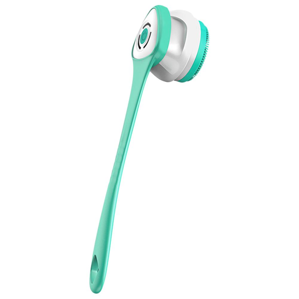 

Электрическая щетка для чистки, водонепроницаемая, многофункциональная, перезаряжаемая, с длинной ручкой и 5 насадками для спа-процедур для всего тела зелёный