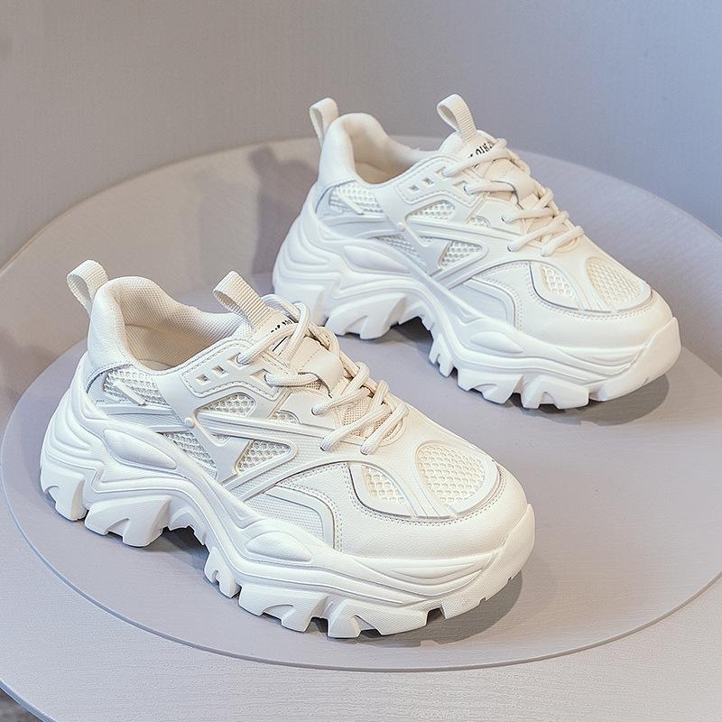 

New Dad Shoes for Women, Breathable and Versatile, Thick-soled Casual Sports Shoes 40 бежевый