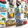 Hand-Painted Resin Magnetic Souvenir Stickers from Portugal