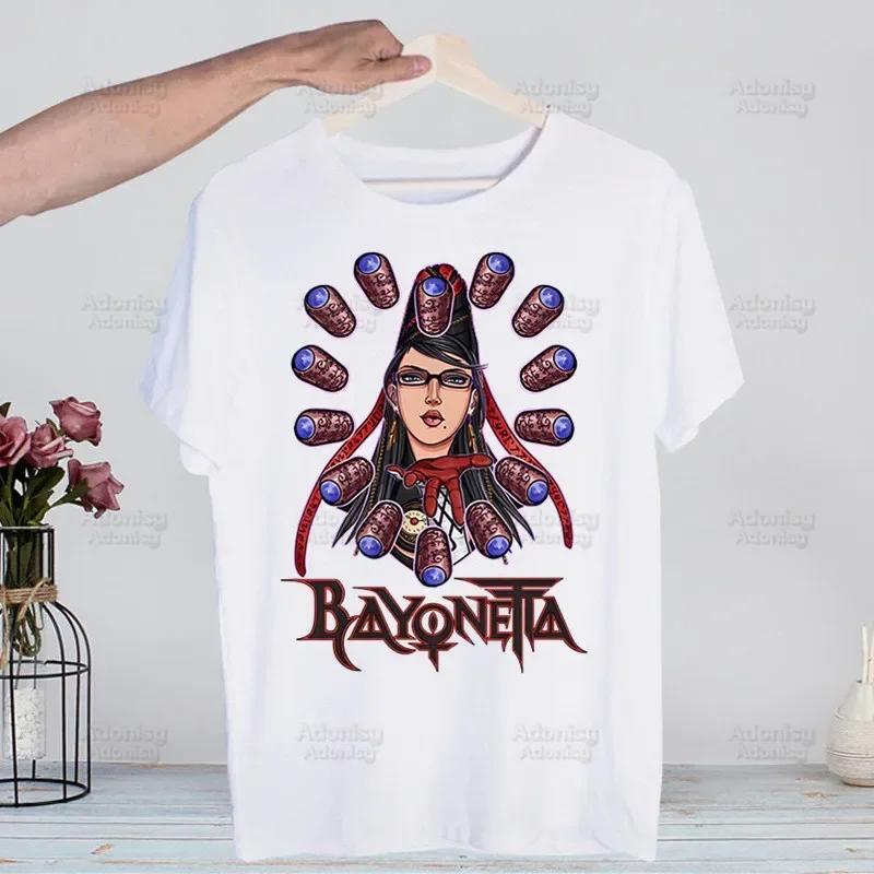 Game Bayonetta Harajuku T-shirts Summer Men/Women Hip Hop Funny Print Tshirt Streetwear T Shirt Short Sleeve Tee Top