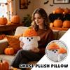 Halloween Cozy Pumpkin Ghost Hug Pillow Toy Cute Ghost Decor Ornaments For Desk Indoor Outdoor Home Festival Event Party