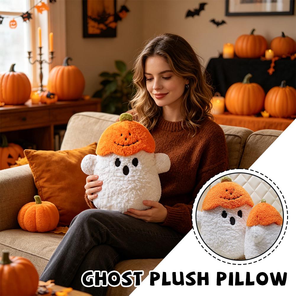 Halloween Cozy Pumpkin Ghost Hug Pillow Toy Cute Ghost Decor Ornaments For Desk Indoor Outdoor Home Festival Event Party