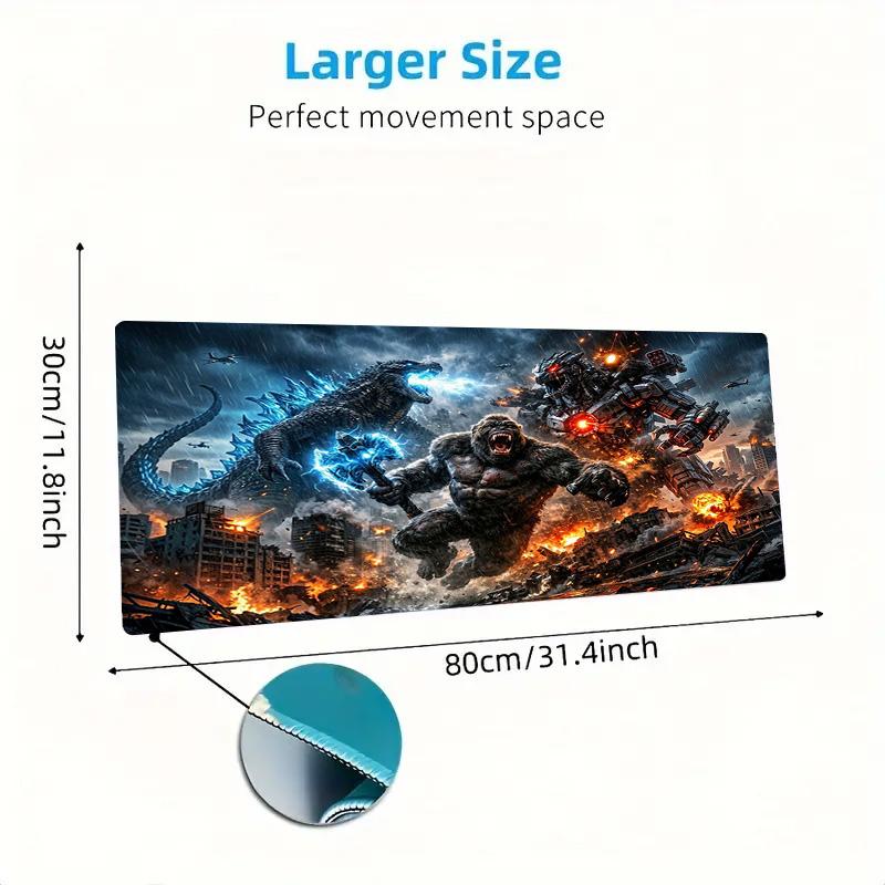 Tapis de souris Super Kong Couleur Grand Coussin de Table de Jeu Antidérapant pour Ordinateur Portable Tablette Grand Tapis de Souris Tapis XXL Mini PC Tapis de Jeu Avec bordure à verrouillage