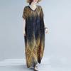Nouveauté Été Robe Longue Maxi Vintage Florale Satinée Grande Taille Femmes Décontractée Ample Robes