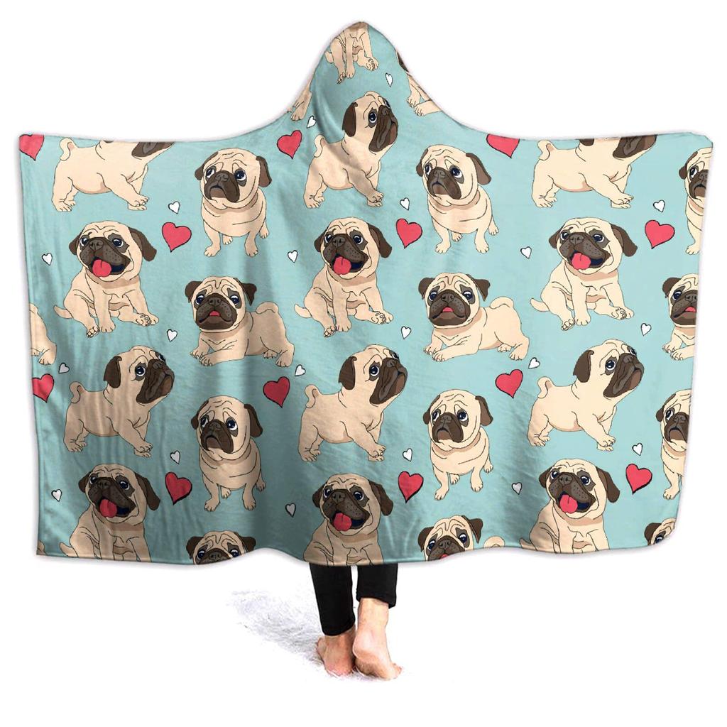 Mermaid Fish Scale Flash Flannel Thermal Hooded Blanket Home Outdoor Office Essential Blanket