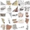52Pcs Vintage Newspaper PVC Sticker Aesthetic Children's Korean Stationery School Supplies Scrapbooking DIY Decoration Sticker