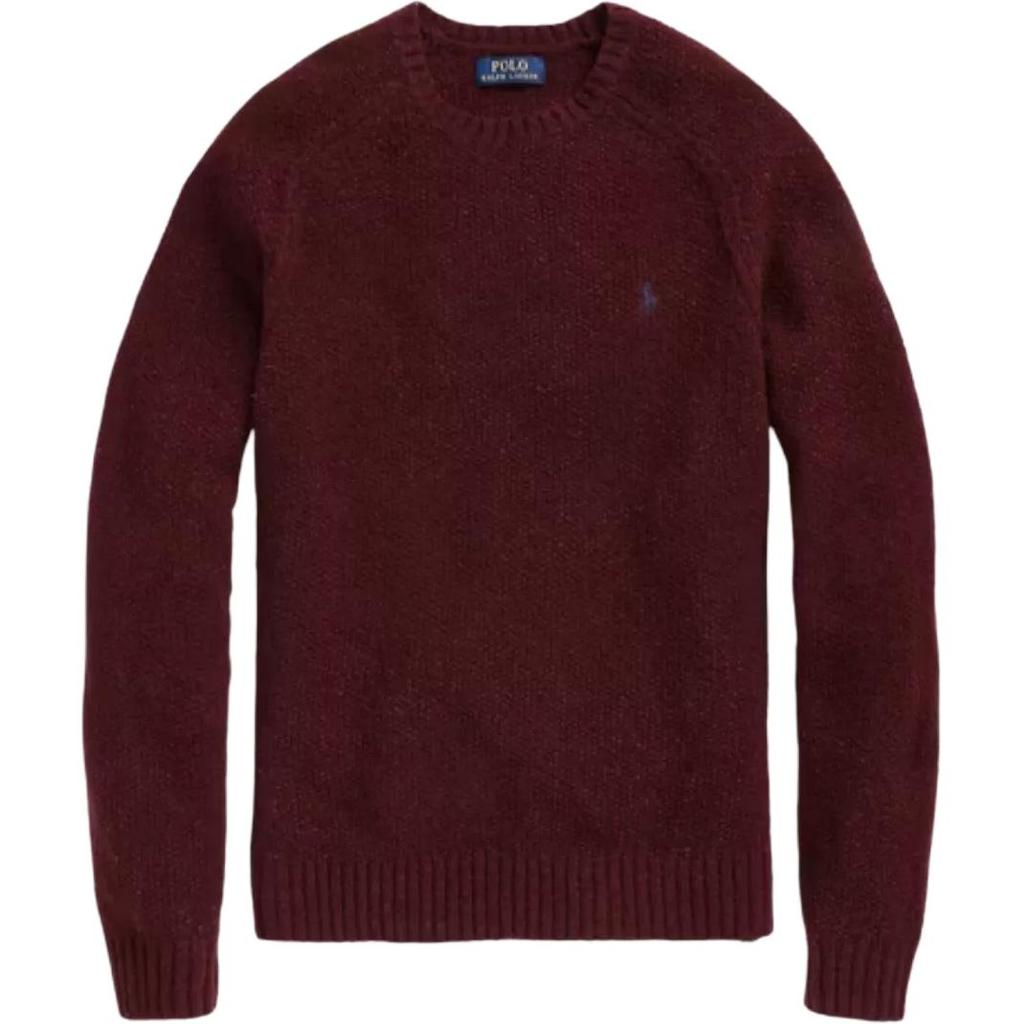 Polo Ralph Lauren Wool Blend Crew Neck Sweater Men sweater Wine 710918135-006