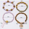 4Pcs Bohemia Tree Of Life Charm Beaded Bracelet Set For Women Handmade Wood Beads Chain Bangle Female Boho Jewelry