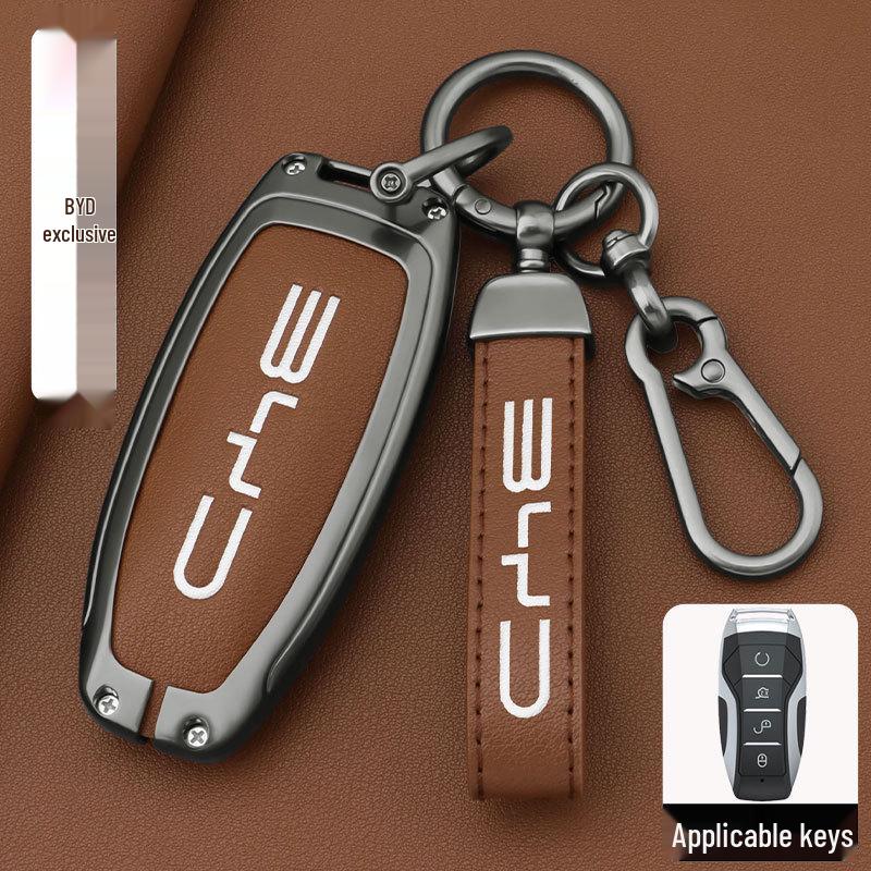 BYD Key Case for Models: Qin, Han Plus DMI, Song Pro, Tang, Yuan, Destroyer 05, Seagull, Dolphin, and Lion – Shell Buckle Design