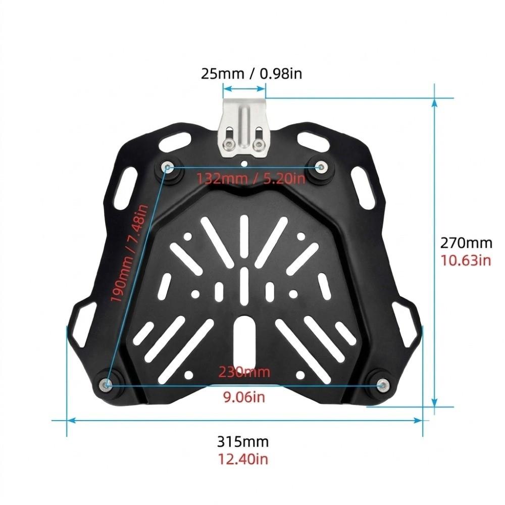 Carbon Steel Motorcycle Tail Box Base Paint Coat Finish Quick Release Base Plate Rear Tail Box Use