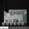 High-End Beige Ru Ware Kung Fu Tea Set: Teapot, Gaiwan, Teacups, and Fair Cup in Gift Box