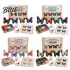 Creative DIY Hobby Kit 3D Beaded Butterfly Craft Kit Tiny Animal Handmade Art Set Weekend Activities with Instruction Cute 4-Pack Butterflies