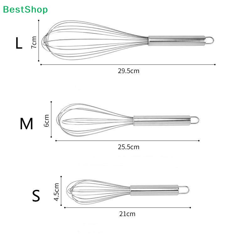Stainless Steel Whisk Set (S/M/L), Balloon Wire Whisk for Mixing, Whisking Eggs & Baking