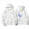 2024 New Korea Spring Autumn Women's  Hoodie Whale Print Designer Long Sleeved Sports Sweater Hoodie Unisex Oversized Clothes