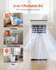 Portable Air Conditioner, 9000 BTU 2.6kW 3-in-1 Standing Cooling Ac Unit, LED Touch Panel & Remote Control, 24h Timer, Cooling/Dehumidifier/Fan Mode