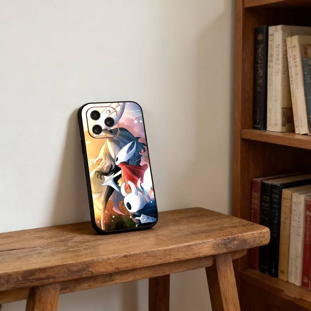 

Чехол для телефона H-Hollow K-Knight Silksong для iPhone 17,16,15,14,13,12,11 Plus,Pro Max,XS,Мягкий силиконовый черный чехол iPhone16ProMax