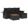 VidaXL Salon de Jardin avec Coussins 5 pcs, Canapés de Terrasse, Ensemble de Meubles de Patio, Mobilier d'Extérieur, Noir 3224529